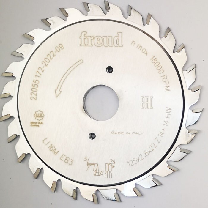 Diskinis pjūklas Freud D125 z14+14 d22 B3.6/2.8