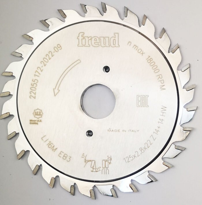 Diskinis pjūklas Freud D125 z14+14 d22 B3.6/2.8