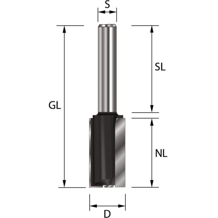 Kotinė freza griovelio frezavimui, su 8 mm koteliu [S].