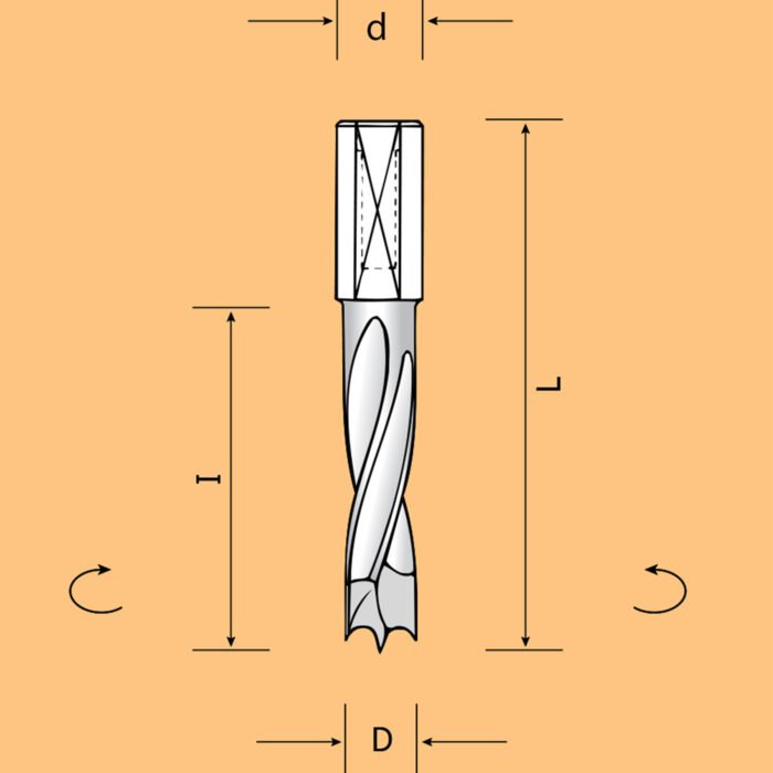 Gera1 Lizdiniai grąžtai L 57,5 mm