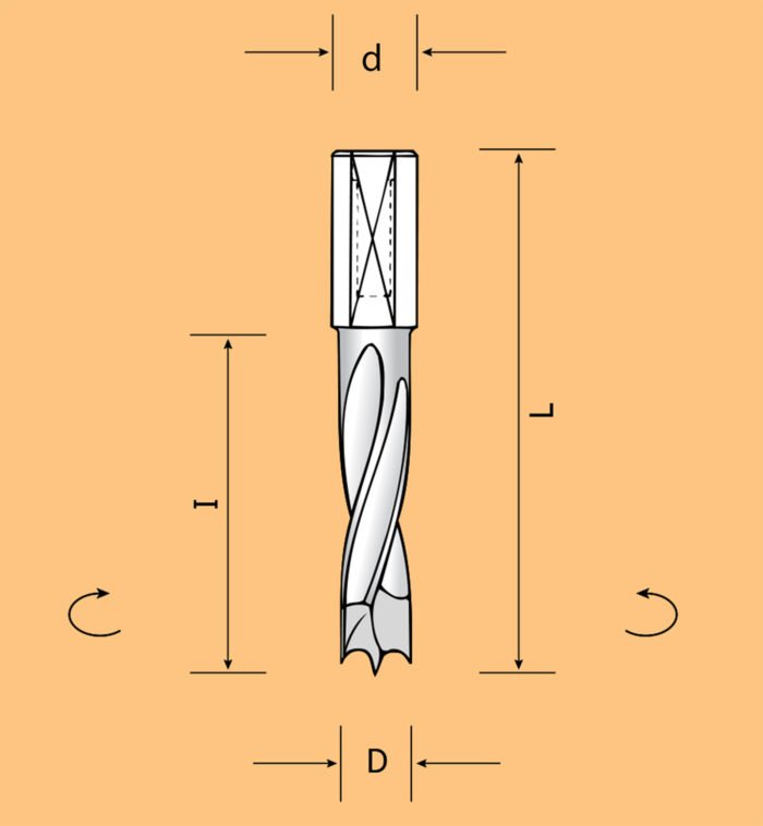 Lizdiniai grąžtai L 57,5 mm