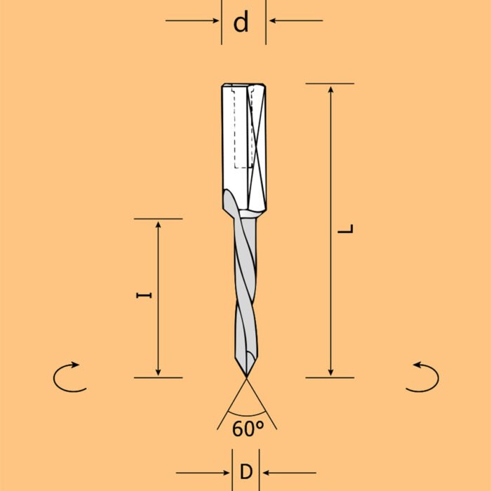 gera Kiauryminiai Kietlydinio grąžtai L 57,5 mm