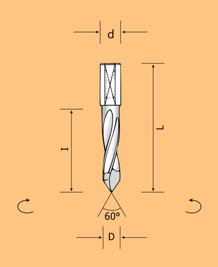 Kiauryminiai grąžtai L 70 mm