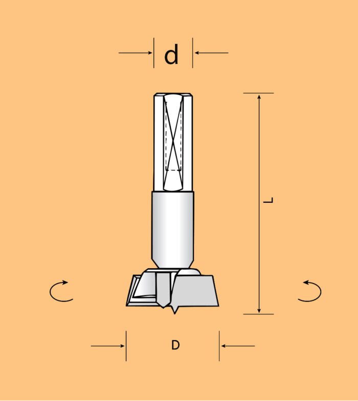 Cilindriniai grąžtai L 57,5 mm
